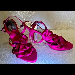 Kenneth Cole pink Ruffled High Heel Shoes